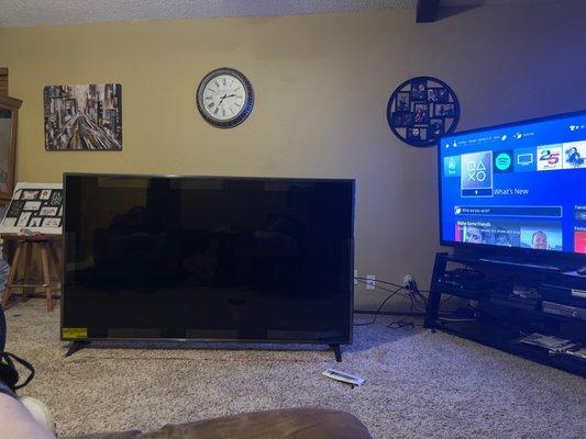 Clearly this is the 75 inch tv that will not fit on their 60 inch stand.