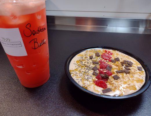 Specialty Tea and Protein Bowl combo!