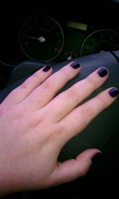 My pretty plum purple nails...before they chipped the next friggin day.