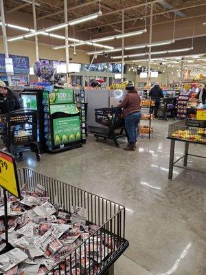 Not enough cashiers, they want customers to do some work.