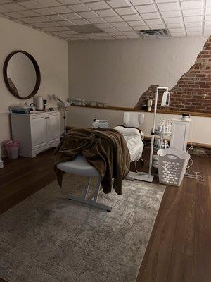 Soothing and cozy facial room!