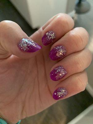 Ombré glitter nails