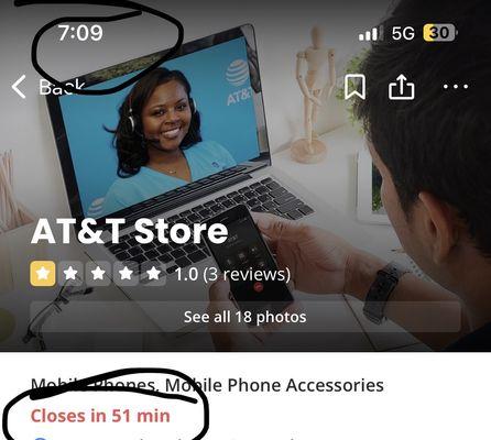 The time is clearly not 8:00 and Yelp says closing in 51 mins even though they already closed for some reason