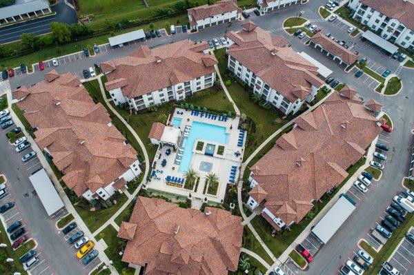 A commercial pool in a condo community.