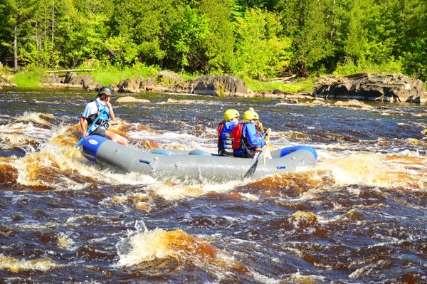 Andy guiding us down the river