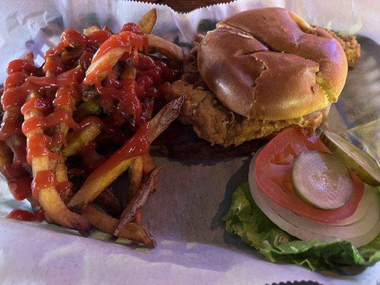 Breaded Pork Tenderloin Sandwich