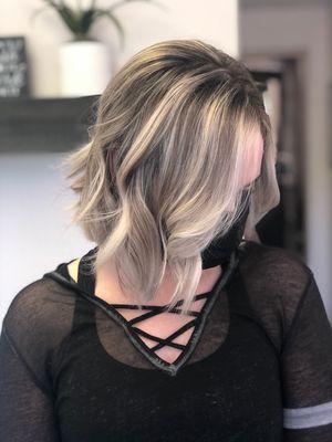 Icy blonde balayage