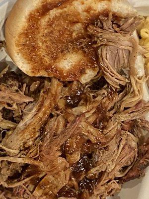 Pulled pork sandwich, filled with tons of deliciousness