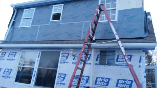 Remodel: Ripped the whole outside of a house off sheeting and all and overhauled it. Roof, Siding, Gutters and more.