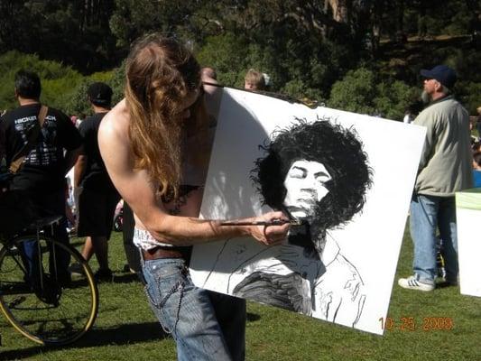 Live Art...painting to the music