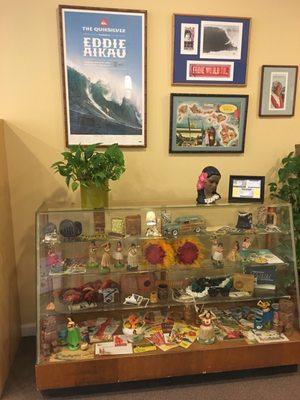 Cool Hawaii stuff on display in the office!