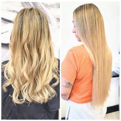 24in Fusion I-Tip Bellami Extensions and Color by Eric