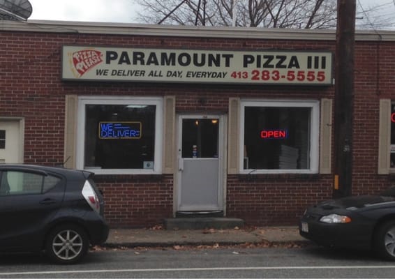 Paramount Pizza three 1620 North Main St. route 20 Palmer mass 010694132835555