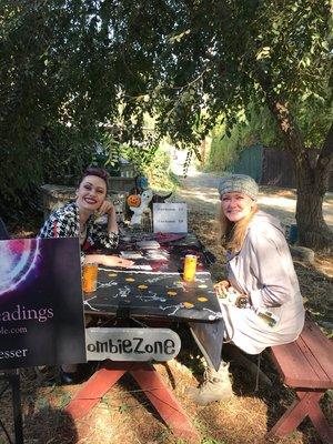 Halloween Scheduled Event in Palos Verdes for Psychic Readings! Me with a regular customer of mine!