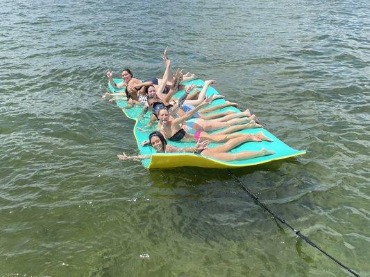 The bridal party on the lily pad!