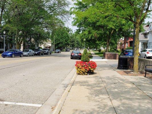 Looking Northwest on Main St. from Downtown Milan