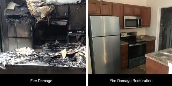 Fire damage restoration