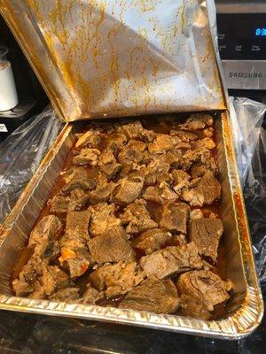 Large birria tray... with tons of hidden fat