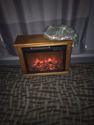 The heater in the room with our fireplace ambience