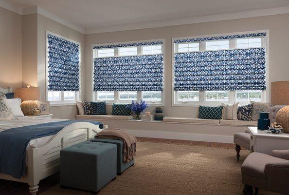 Envision Traditional Hobbled Panel Roman Shades cascade from top to bottom creating a graceful fullness as each fold flows Starting@159.99