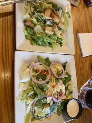 Caesar Side Salad and House Salad