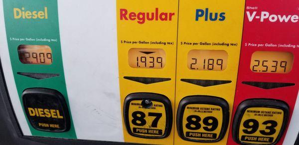 12/24/18 gas prices