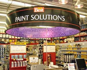 Full service paint department with color matching computer.