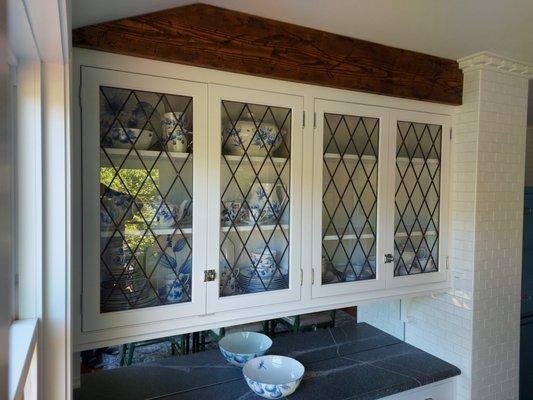 Art & Glass Studio created Lead Glass Cabinet Fronts