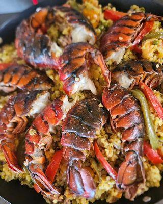 Lobster paella