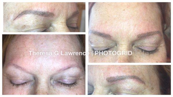 Microblading after touch up appointment.