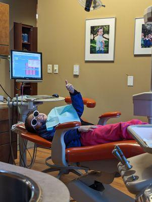 Thumbs up to no cavities!