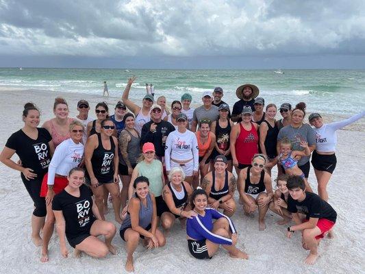 Beach workout with our crew!