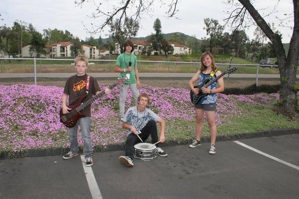 Rock Band Students