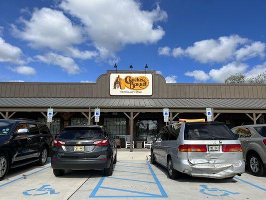 In front of Cracker Barrel