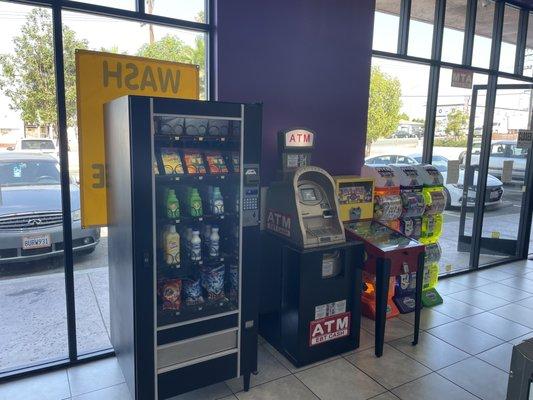 Our fully stocked soap vending machine carries all the detergent, bleach, softener and dryer sheets you will need!