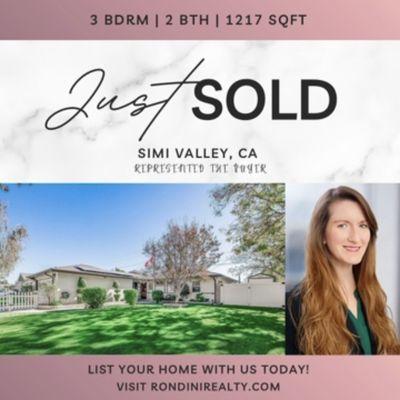 Sold!So happy for my clients and their family! This is a beautiful home in Simi Valley. Congratulations!