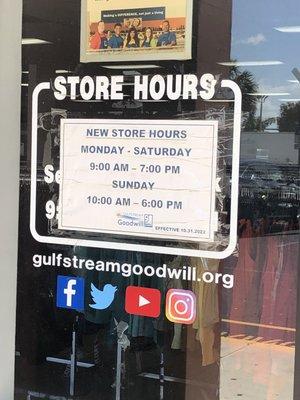 New hours