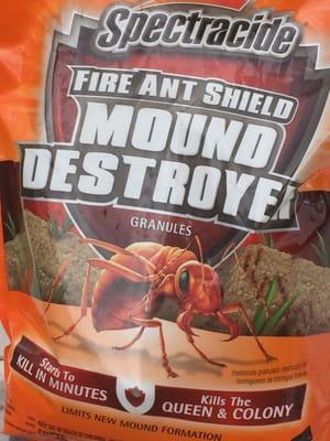 Fire ants were a problem. We bought this and it worked great.