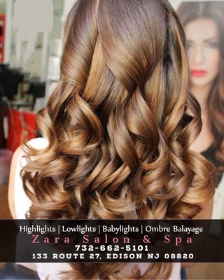 Hair styling, color and highlights