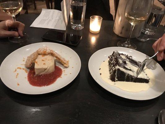 Affogato and chocolate cake. Both very good.