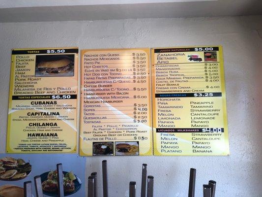 Menu options!