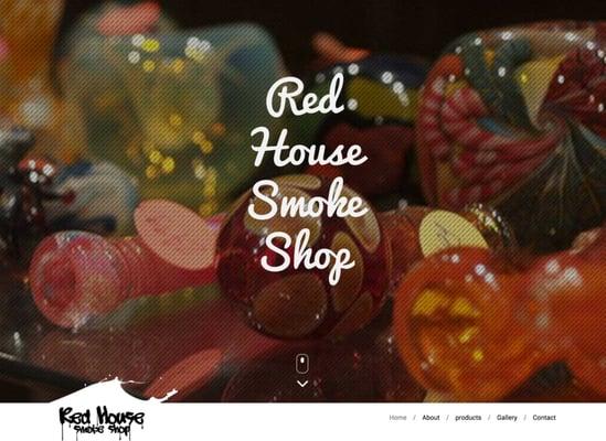 Web design, branding, photography & Social media marketing for Red House Smoke shop http://redhousesmokeshop.com