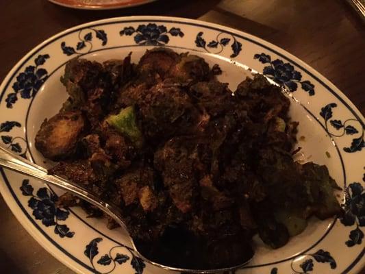 Brussel sprouts with sambal