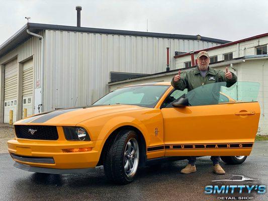 Mike was in SHOCK when he picked up his new Mustang Ceramic Coated by us! Thank you for choosing us Mike!