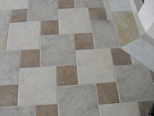 Ceramic, porcelain, travertine, marble, real wood, laminates, carpet and vinyl.