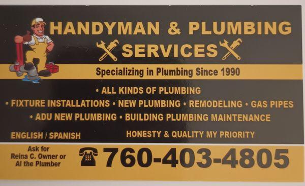 Handyman and Plumbing Services