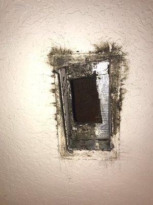 A close-up of my bathroom air vent. The cleaners Chang Group hired treated me like I was a 12 year old child, and told me this was normal