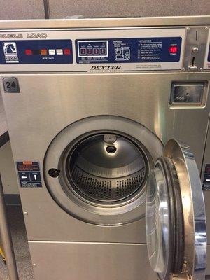 Double load washer. You can see the settings for the machines here.