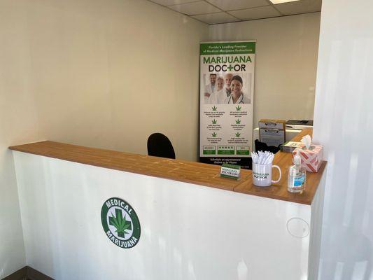 Marijuana Doctor Jacksonville Beach front desk