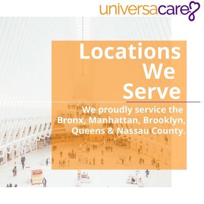 All five boroughs and Nassau County are covered. We are growing every day.